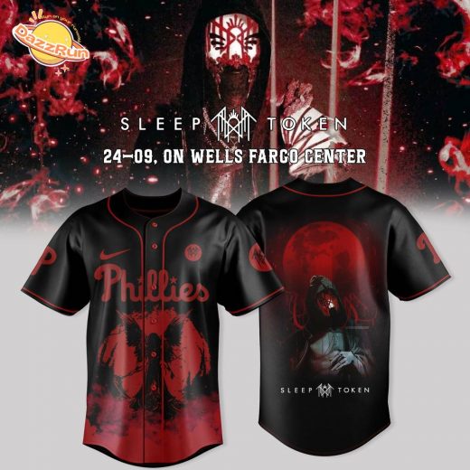 Philadelphia Phillies x Sleep Token: Even in Arcadia Tour Merch Black Jersey