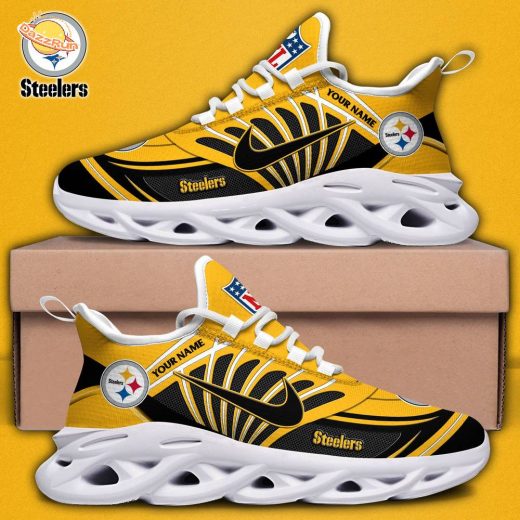 Pittsburgh Steelers Max Soul Shoes Custom Name Football Shoes