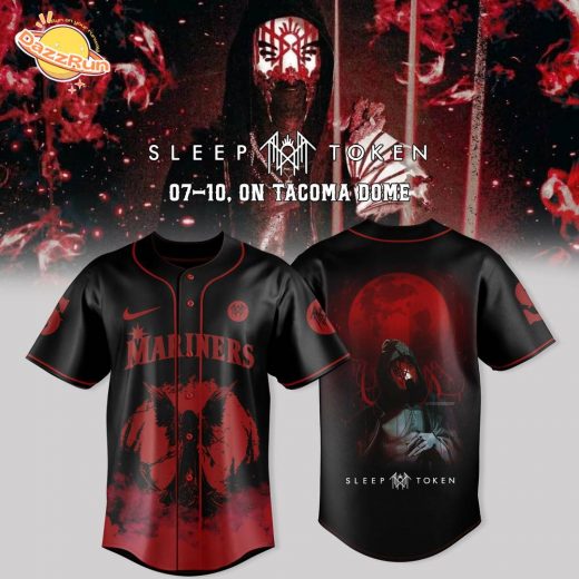 Seattle Mariners x Sleep Token: Even in Arcadia Tour Merch Black Jersey