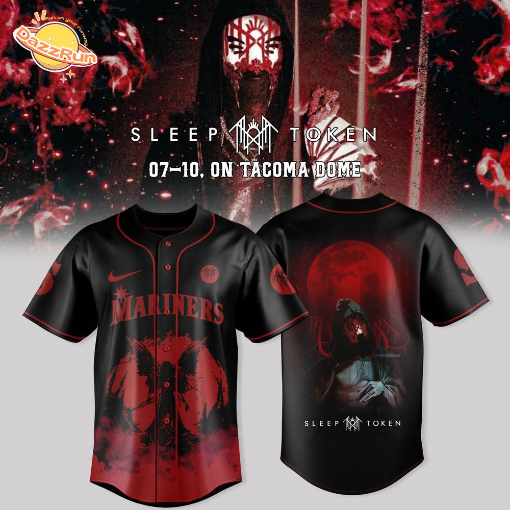 Seattle Mariners x Sleep Token: Even in Arcadia Tour Merch Black Jersey Seattle Mariners x Sleep Token: Even in Arcadia Tour Merch Black Jersey