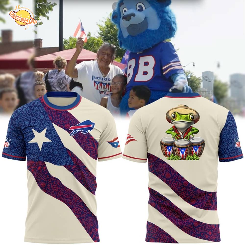 Special 2025 Puerto Rican Heritage Buffalo Bills T-Shirt Special 2025 Puerto Rican Heritage Buffalo Bills T-Shirt