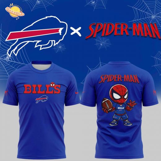 Special New Spider-Man x Buffalo Bills Logo T-Shirt