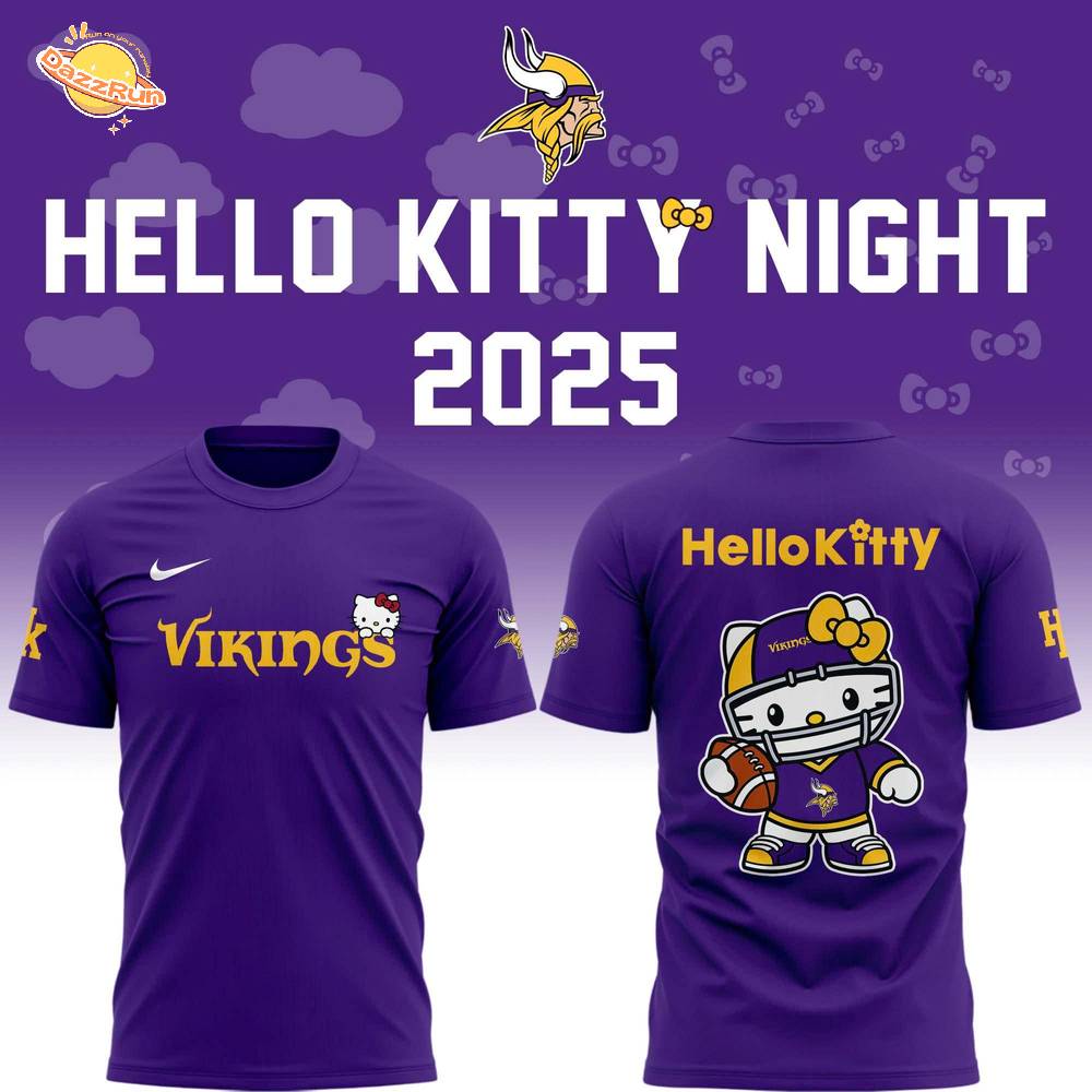 Special New Vikings x Hello Kitty Tshirt 2025 Special New Vikings x Hello Kitty Tshirt 2025