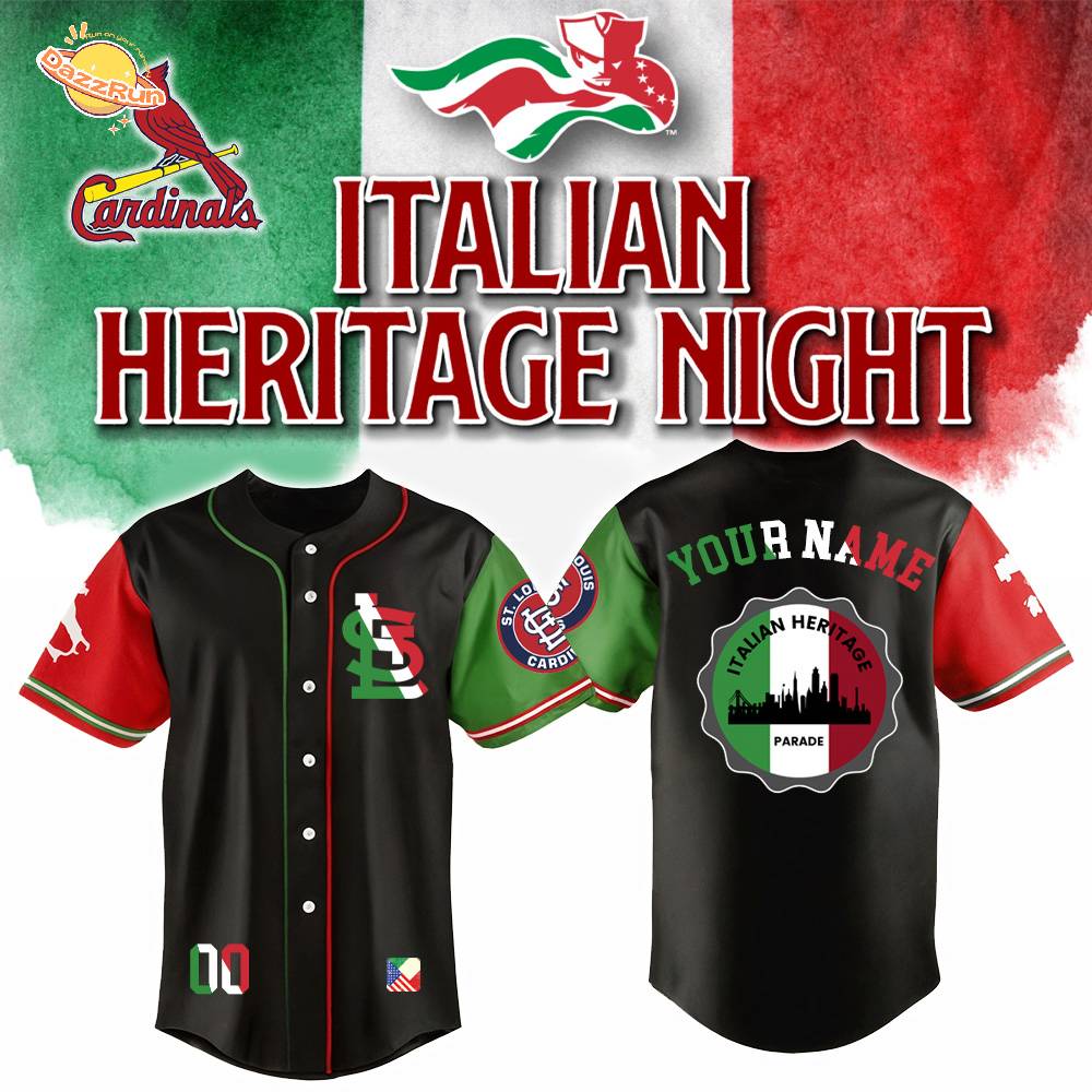 St Louis Cardinals x Italian-American Heritage Month Edition-3D Baseball Jersey St Louis Cardinals x Italian-American Heritage Month Edition-3D Baseball Jersey