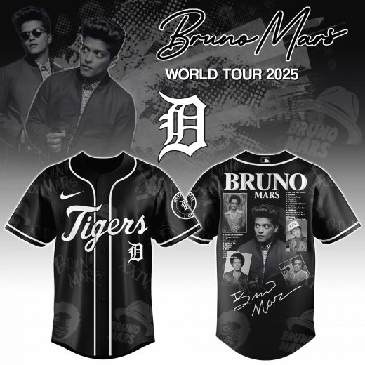 Detroit Tigers x Bruno Mars at Park MGM 2025 Jersey Editions Limited