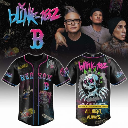 Blink-182 x Red Sox Baseball Jersey – Punk Rock Band Graphic Shirt