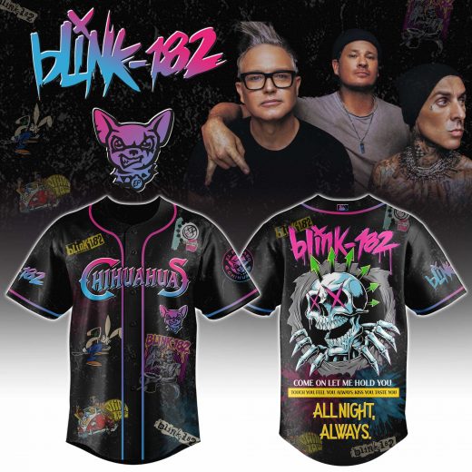 Blink-182 x Chihuahuas Baseball Jersey – Punk Rock Band Graphic Shirt
