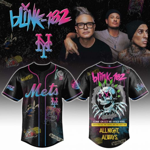 Blink-182 x New York Mets Baseball Jersey – Punk Rock Band Graphic Shirt
