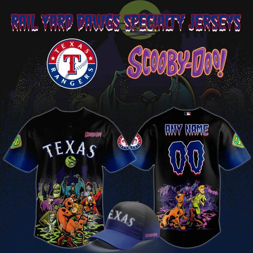 Texas Rangers x ScooBy-Doo Night 2025 Black Jersey