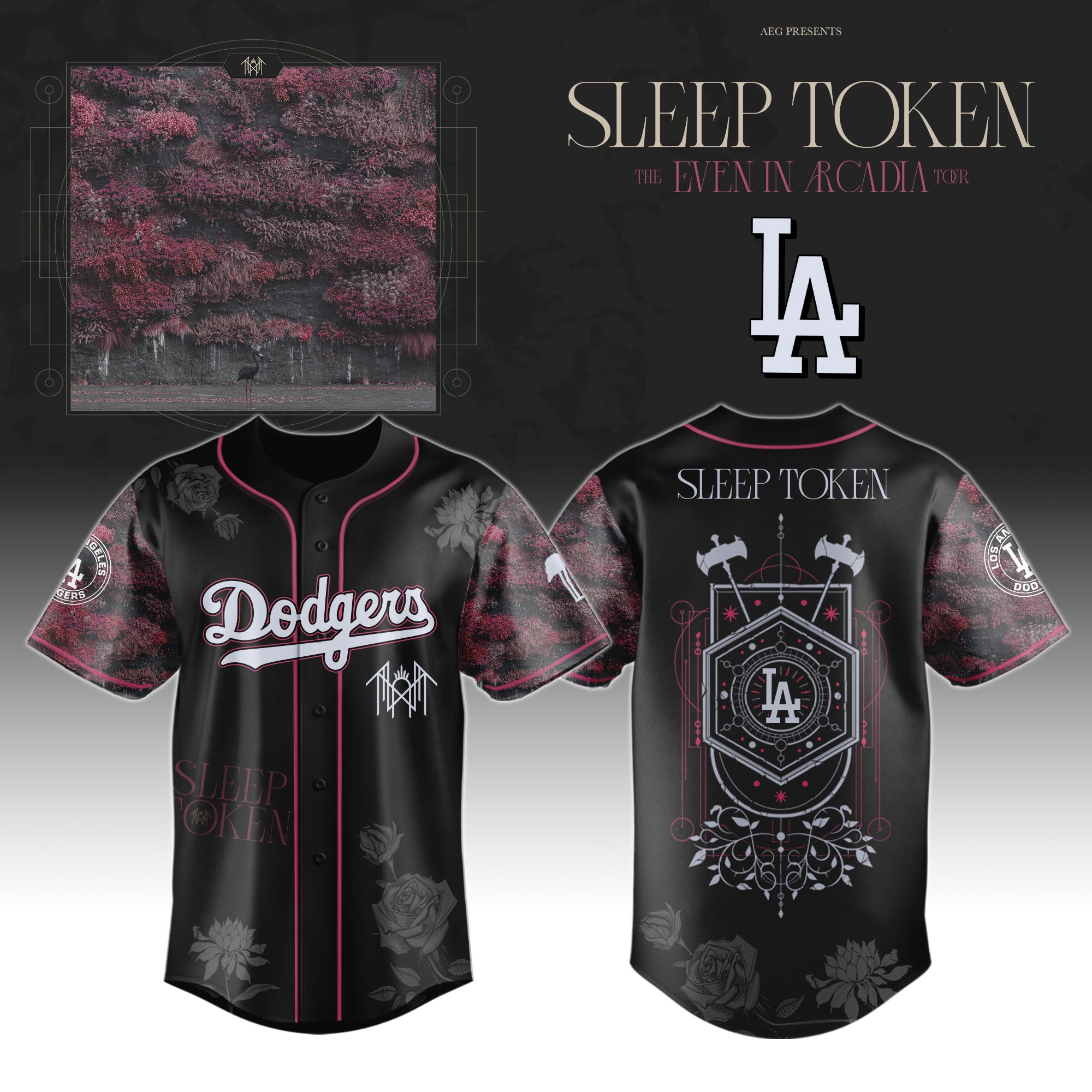LA Dodgers x Sleep Token ” Even in Arcadia Tour 2025 ” Jersey LA Dodgers x Sleep Token ” Even in Arcadia Tour 2025 ” Jersey