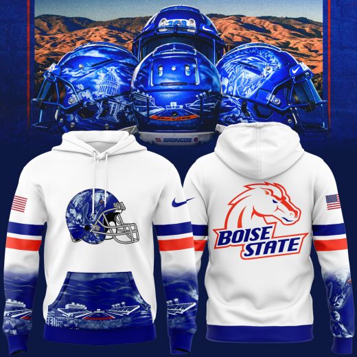 Boise State Broncos Art Edition – Limited Edition White Hoodie