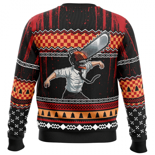 Chainsaw Man Denji Merry Slaymas Ugly Christmas Sweater