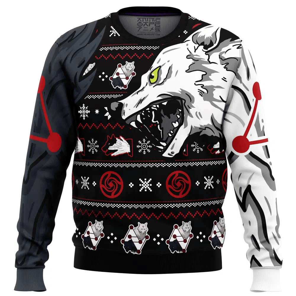 Megumi Divine Dogs Jujutsu Kaisen Ugly Christmas Sweater Megumi Divine Dogs Jujutsu Kaisen Ugly Christmas Sweater