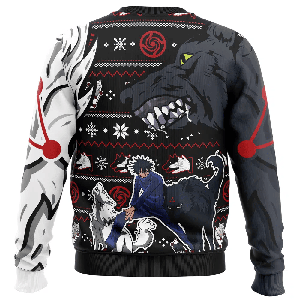 Megumi Divine Dogs Jujutsu Kaisen Ugly Christmas Sweater Megumi Divine Dogs Jujutsu Kaisen Ugly Christmas Sweater