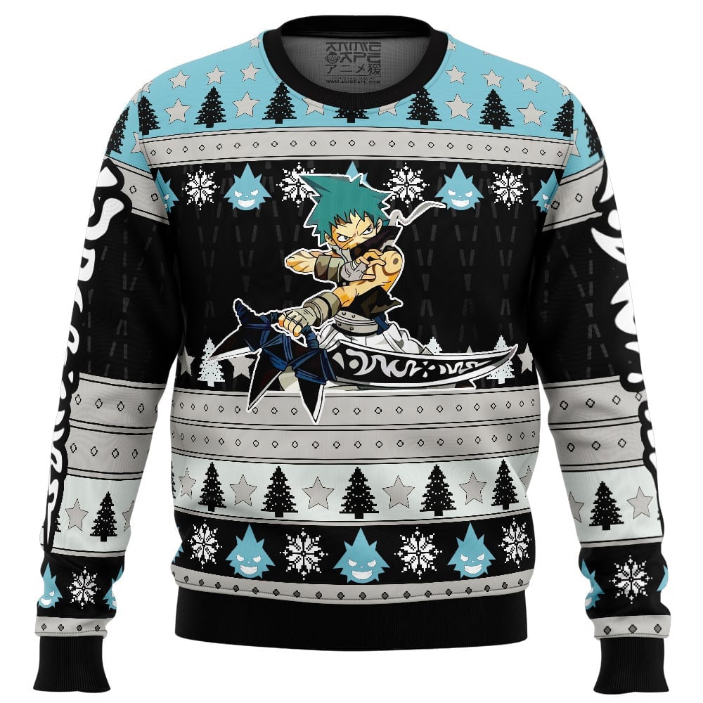 Black Star Soul Eater Ugly Christmas Sweater Black Star Soul Eater Ugly Christmas Sweater