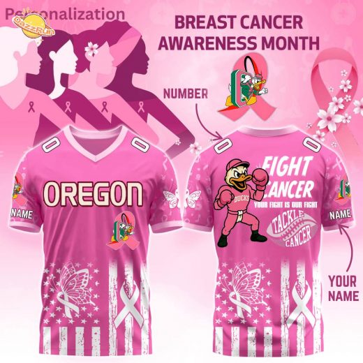 79Limited Edition-Oregon Ducks football Your Fight Is Our Fight Tackle Cancer