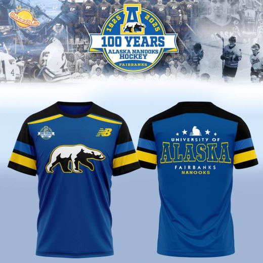 Alaska Nanooks Hockey 100th Anniversary Commemorative T-shirt