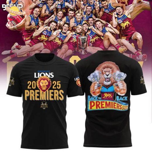 Brisbane Lions ”Back to Back” AFL 2025 Champions T-Shirt