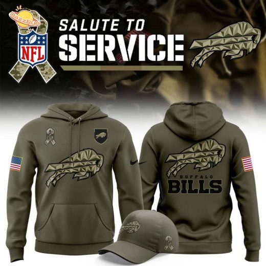 Buffalo Bills Olive 2025 Salute to Service Sideline Standard Issue Hoodie