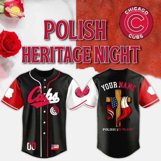 Chicago Cubs x Polish By Blood American Heritage Night 2025-3D Baseball Jersey