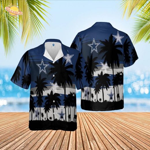 Dallas Cowboys Coconut Navy Hawaiian Shirt