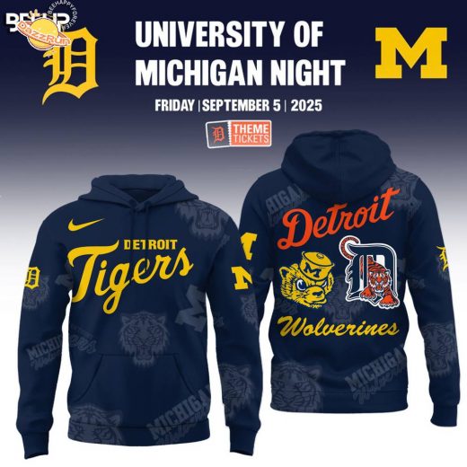 Detroit Tigers x Michigan Wolverines Night Game 2025 Limited Edition Hoodie