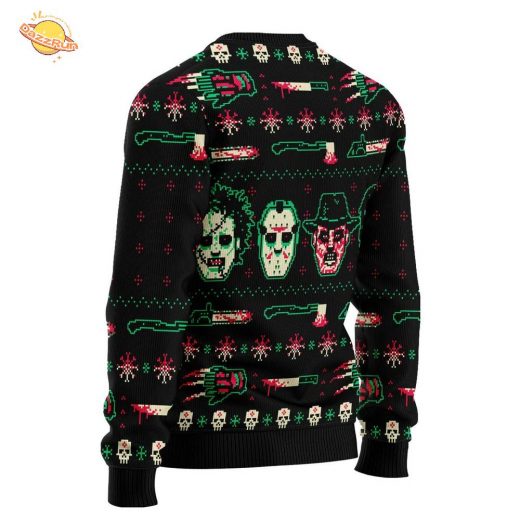 Horror Killer Christmas Halloween Ugly Sweater