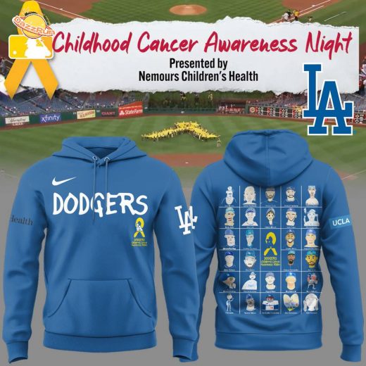 LA Dodgers Childhood Cancer Awareness Night Limited Blue Hoodie