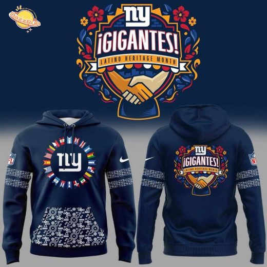 Limited Edition 2025 Latino Heritage Month New York Giants Hoodie
