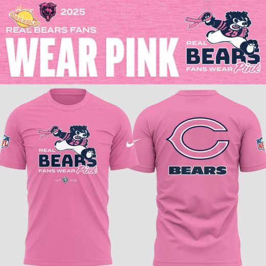 Limited Edition Bears Football Fight Cancer Pink TShirt