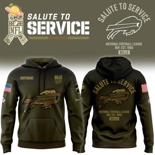 Limited Edition Bills Football Salute To Service Custom Hoodie