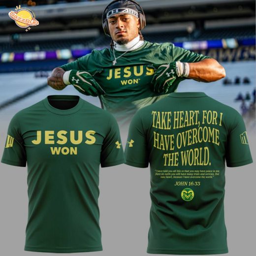 Limited Edition Colorado Football x JESUS WON 2025 Green Shirt
