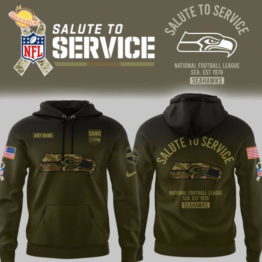 Limited Edition Seahawks Football Salute To Service Custom Hoodie