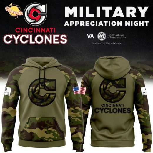 Limited editions Cincinnati Cyclones Military Day 2025 Hoodie