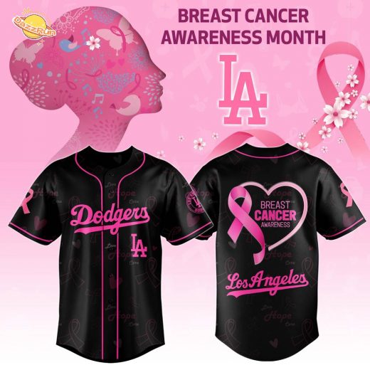 Los Angeles Dodgers x x Breast Cancer Awareness Month 2025 Black Jersey-3D Baseball Jersey