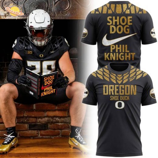 Men’s Nike Black & Gold Oregon Duck “Shoe Dog Phil Knight” T-shirt