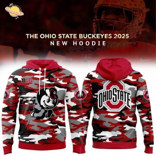 Men’s Nike Red Camo Ohio State Buckeyes New Hoodie 2025