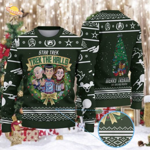 Merry Trekmas Live Long And Prosper Christmas Knitted Sweater