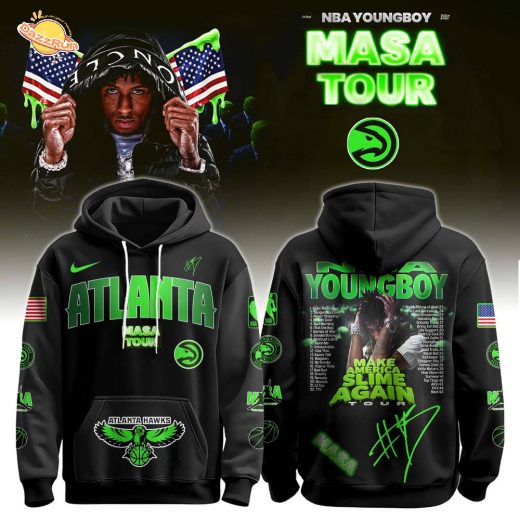 NBA Atlanta Hawks x Young Boy: MASA Tour Merch Limited Edition Hoodie 2025