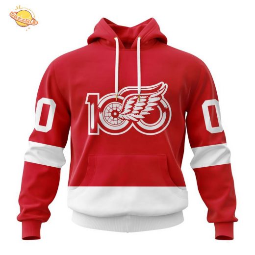 NHL Detroit Red Wings Personalized Home With Centennial Logo Design