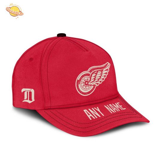 Dazzrun2FNHL Detroit Red Wings Personalized Name Centennial Classic Cap Design 3