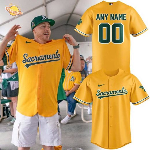 Oakland Athletics 2026 ‘Sacramento’ Gold Custom Jersey – Limited Edition
