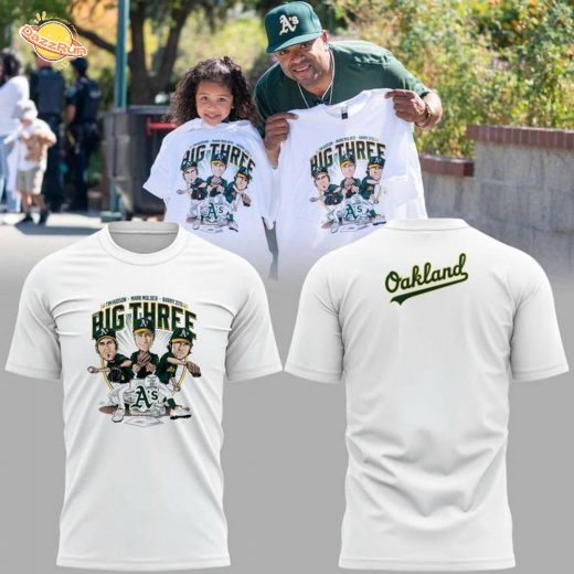 Oakland Athletics Tim Hudson, Mark Mulder, Barry Zito “Big Three” T-Shirt – Limited Edition