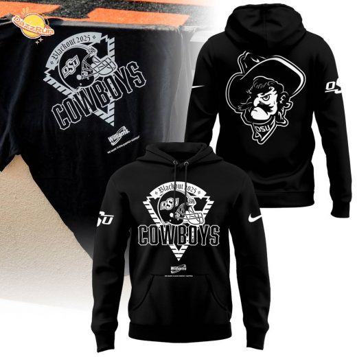 Oklahoma State Cowboys – Blackout 2025 Hoodie