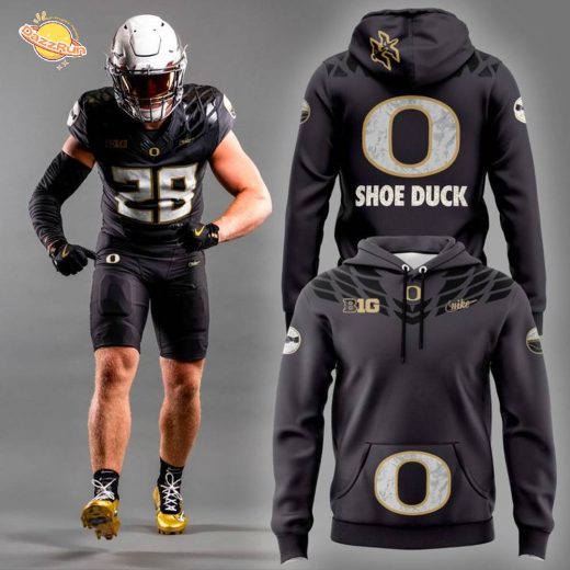 Oregon Ducks Nike Anthracite Oregon Ducks Shoe Duck Club Hoodie.