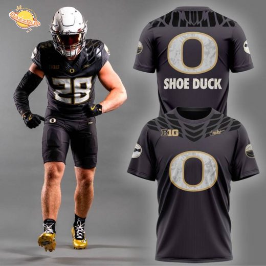 Oregon Ducks Nike Anthracite Oregon Ducks Shoe Duck Club T-Shirt