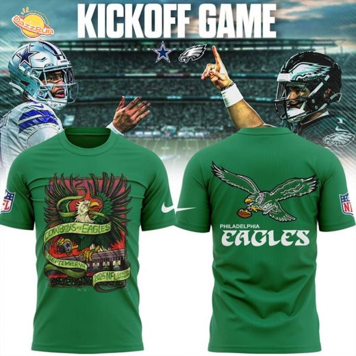 Philadelphia Eagles 2025 NFL Season Opener T-shirt (Green)