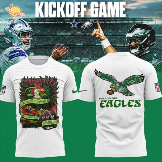 Philadelphia Eagles 2025 NFL Season Opener T-shirt (White)