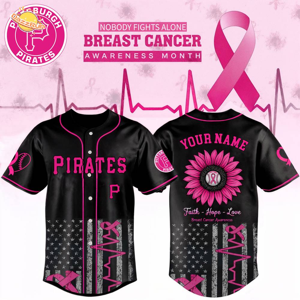 Pittsburgh Pirates x Breast Cancer Awareness Month Edition-3D Baseball Jersey Pittsburgh Pirates x Breast Cancer Awareness Month Edition-3D Baseball Jersey