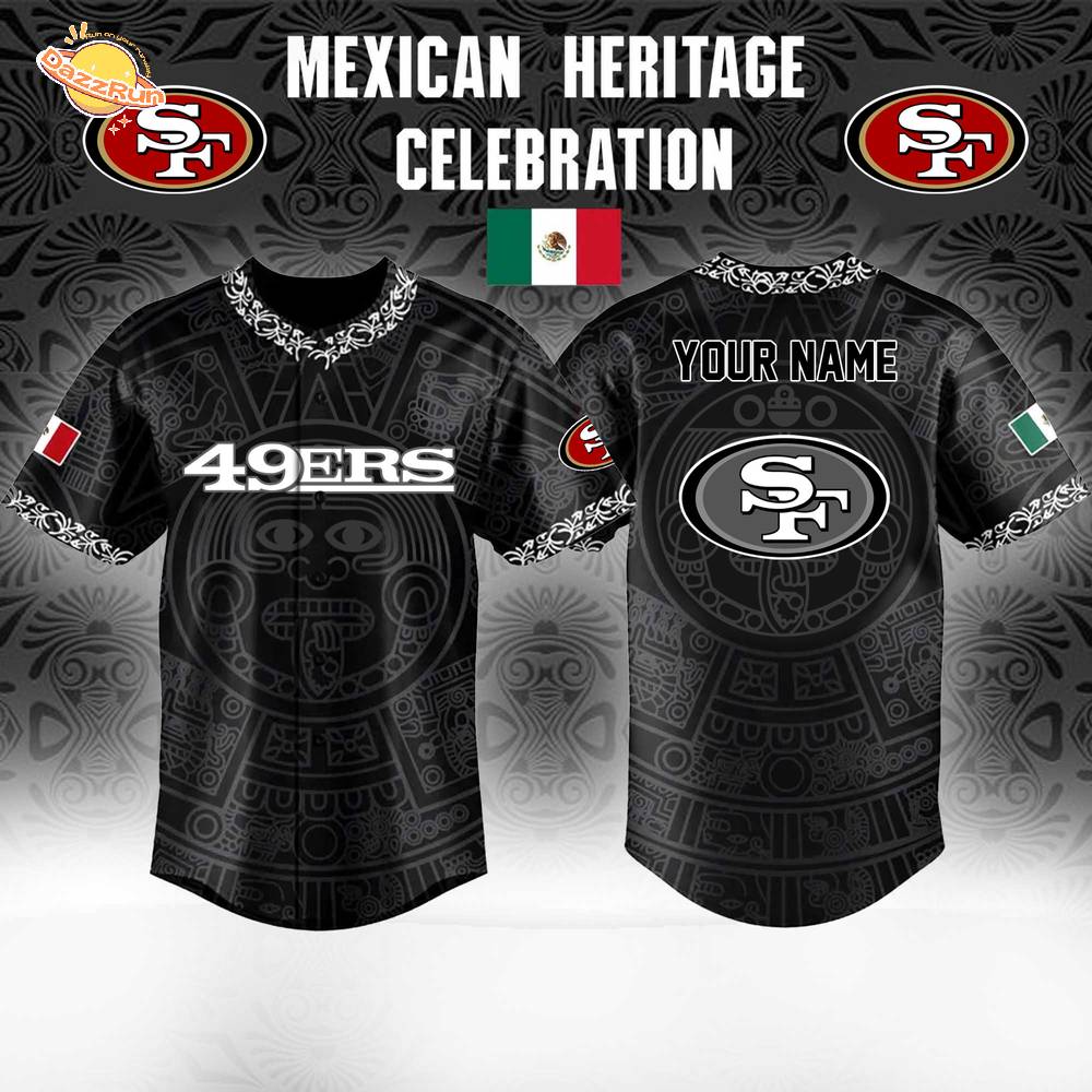San Francisco 49ers x Mexican Heritage Celebration Jersey-3D Baseball Jersey San Francisco 49ers x Mexican Heritage Celebration Jersey-3D Baseball Jersey